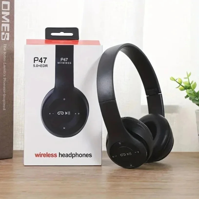 Stereo P47 Headset 5.0 Bluetooth Headset Folding Series Wireless Sports Game Headset  Foldable Wireless Bluetooth Headphone