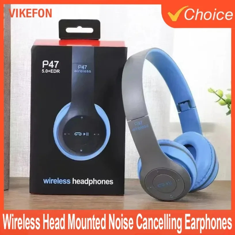 Stereo P47 Headset 5.0 Bluetooth Headset Folding Series Wireless Sports Game Headset  Foldable Wireless Bluetooth Headphone