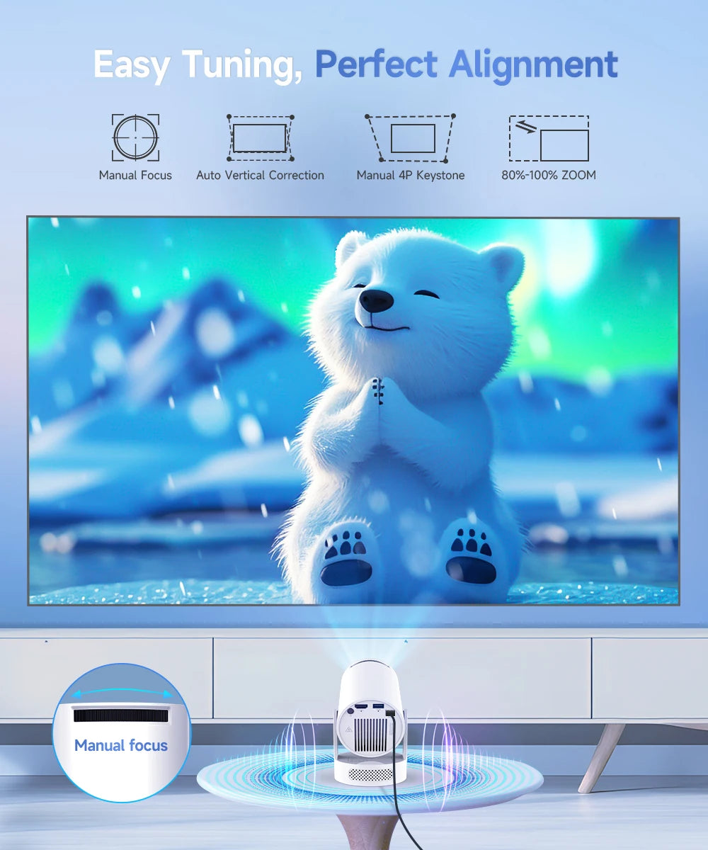 Magcubic HY300Pro Plus 8K Dual Wifi6 Projector 290ANSI Android14 Allwinner H726 BT5.4 1280*720P Home Cinema HY300PRO+ Projector