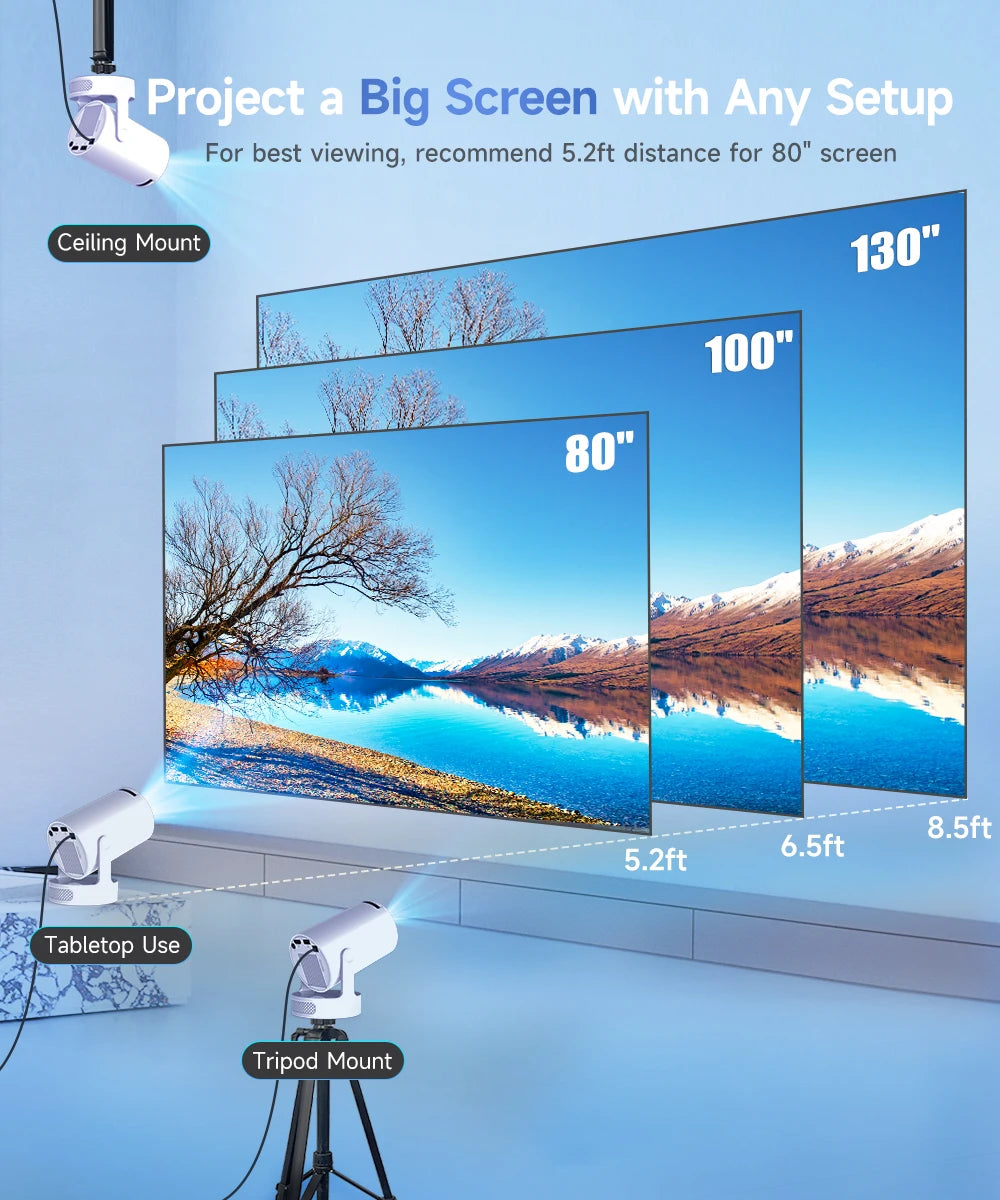 Magcubic HY300Pro Plus 8K Dual Wifi6 Projector 290ANSI Android14 Allwinner H726 BT5.4 1280*720P Home Cinema HY300PRO+ Projector
